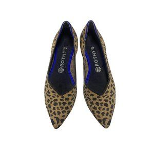 Rothy's Tan Leopard The Point Flats-sz 10